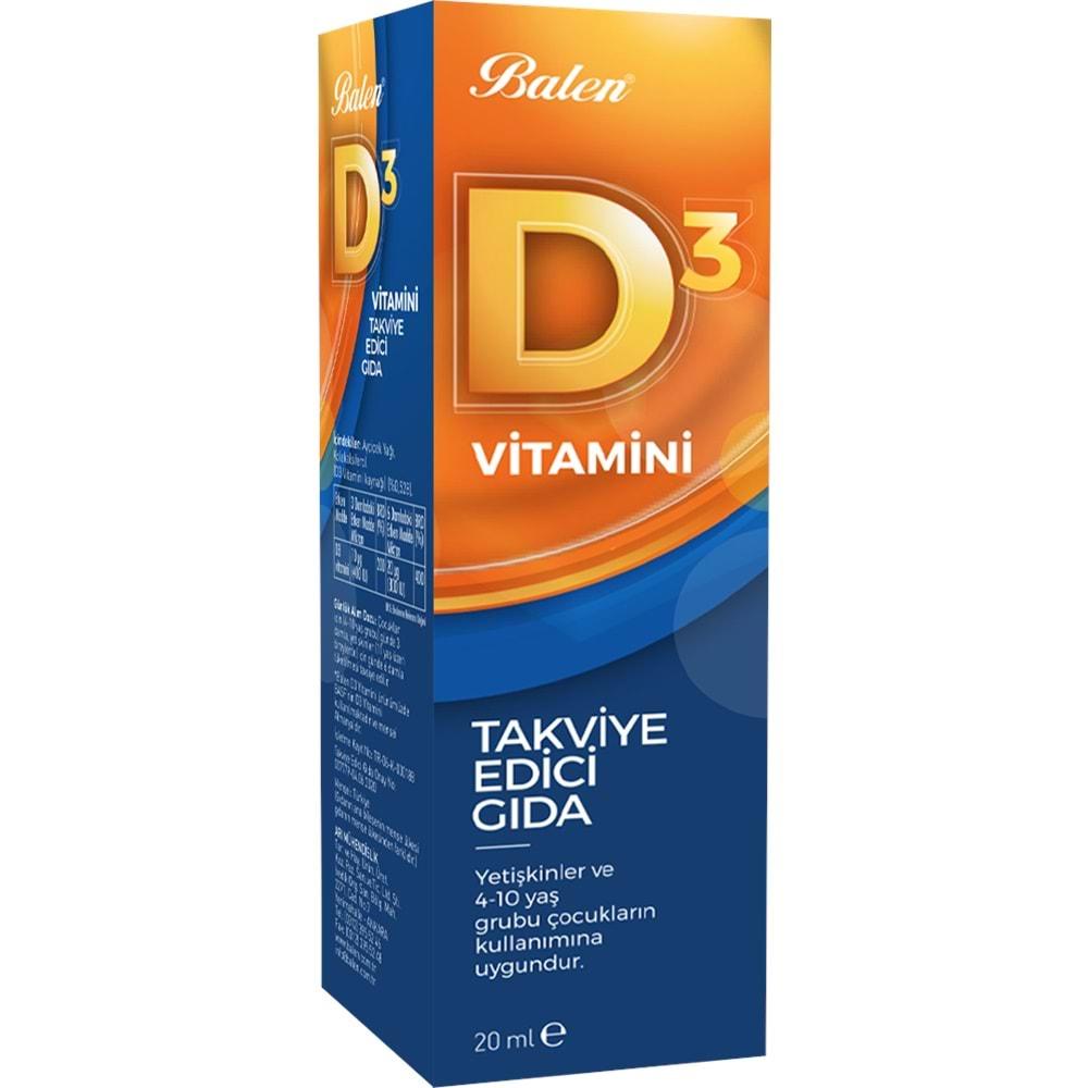 BALEN D 3 VİTAMİNİ (SIVI) 20 ML