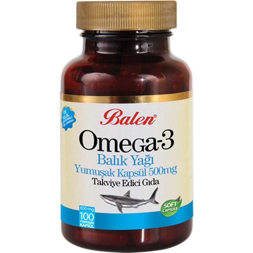 BALEN OMEGA 3 BALIK YAĞI YUMUŞAK KAPSÜL 650 MG *100