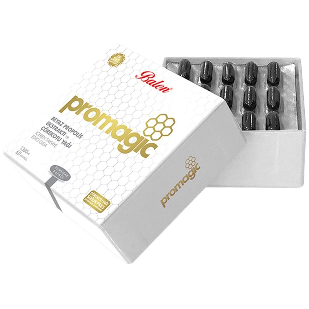 BALEN PROMAGİC PROPOLİS EKSTRAKTI VE ÇÖREKOTU YAĞI İÇEREN YUMUŞAK KAPSÜL 1380 MG *60