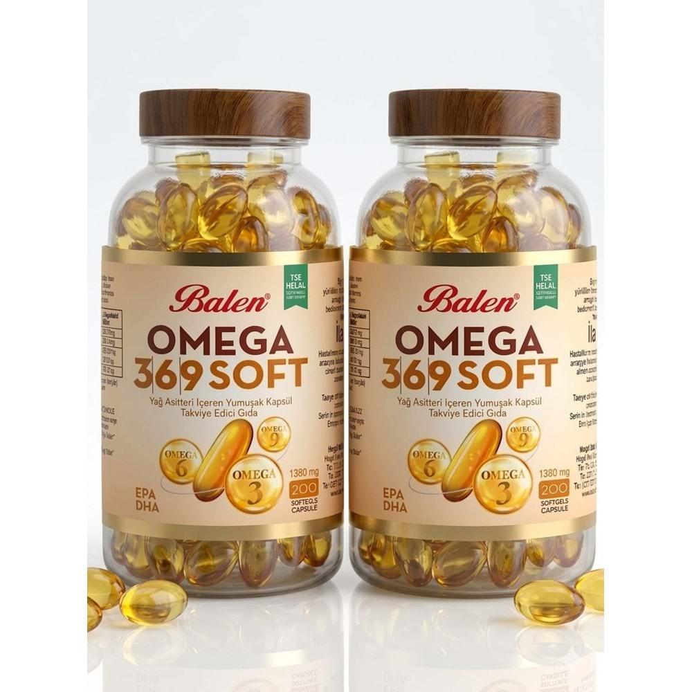 BALEN OMEGA 3,6,9 SOFT YAĞ ASİTLERİ İÇEREN YUMUŞAK KAPSÜL 1380 MG *200 2 ADET