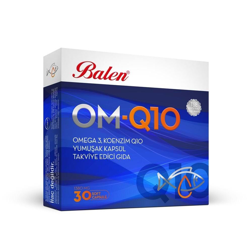 BALEN OM-Q10 OMEGA 3 VE KOENZİM İÇEREN YUMUŞAK KAPSÜL 1380 MG *30