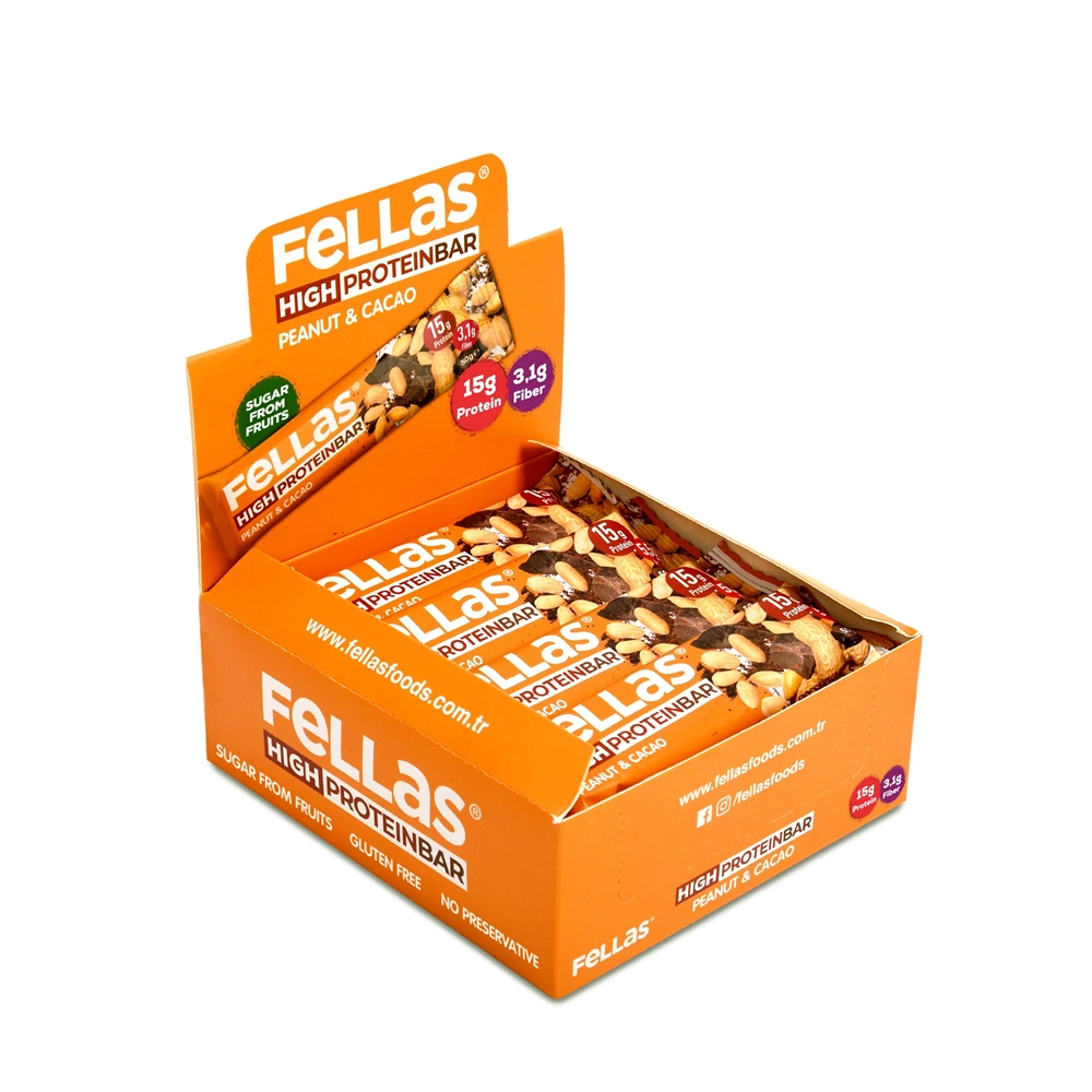 FELLAS YÜKSEK PROTEİN BAR - YER FISTIĞI VE KAKAO 45 G