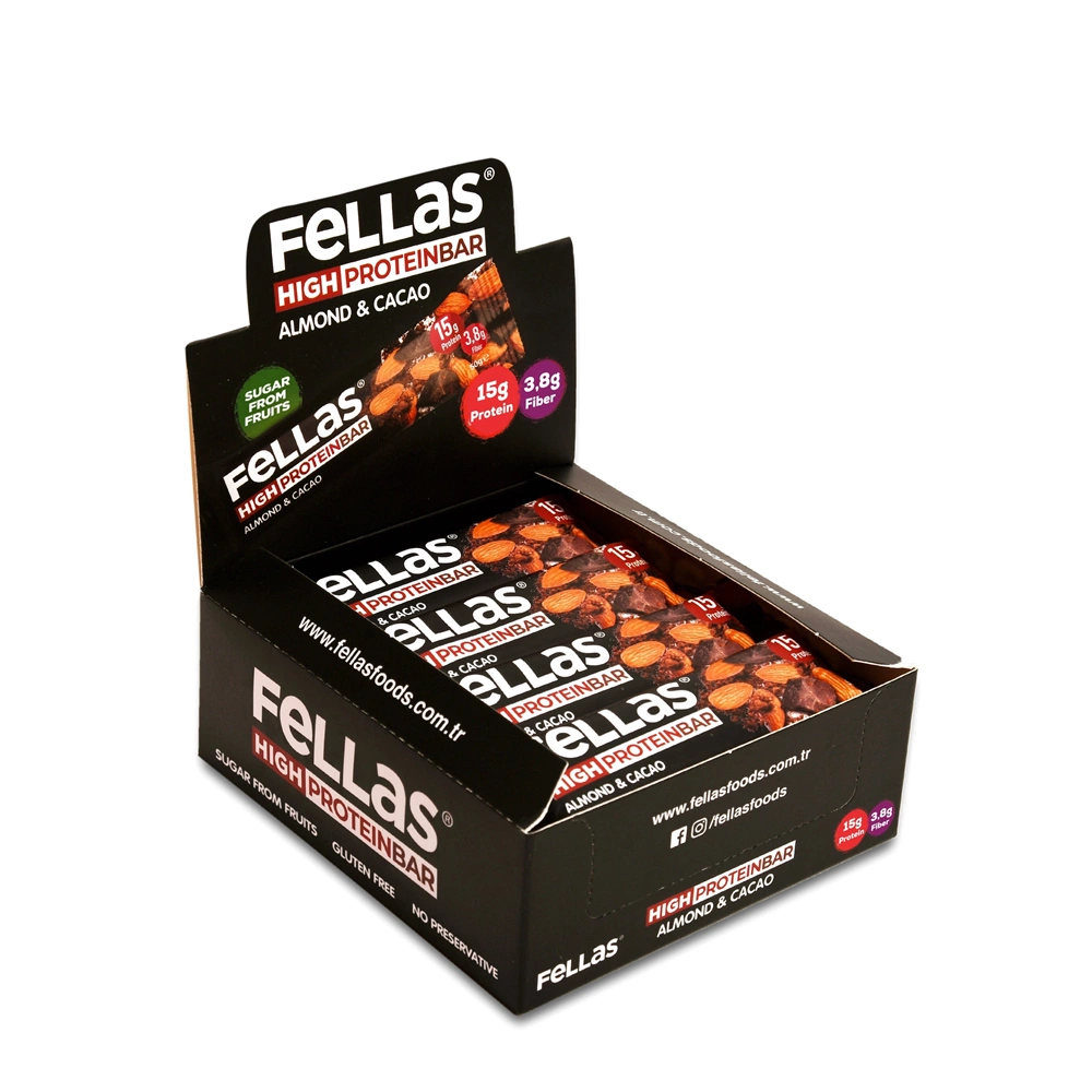 FELLAS YÜKSEK PROTEİN BAR - BADEM VE KAKAO 45 G