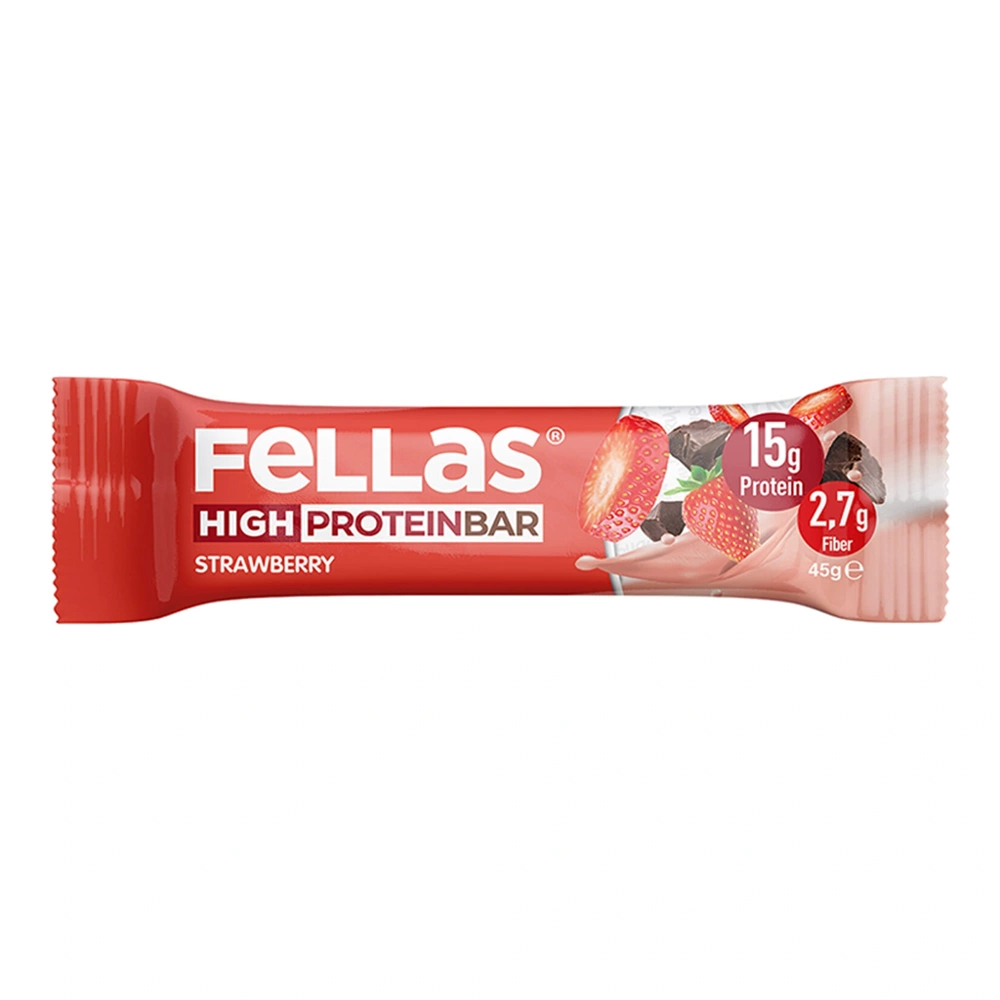 FELLAS YÜKSEK PROTEİN BAR - ÇİLEK 45 G