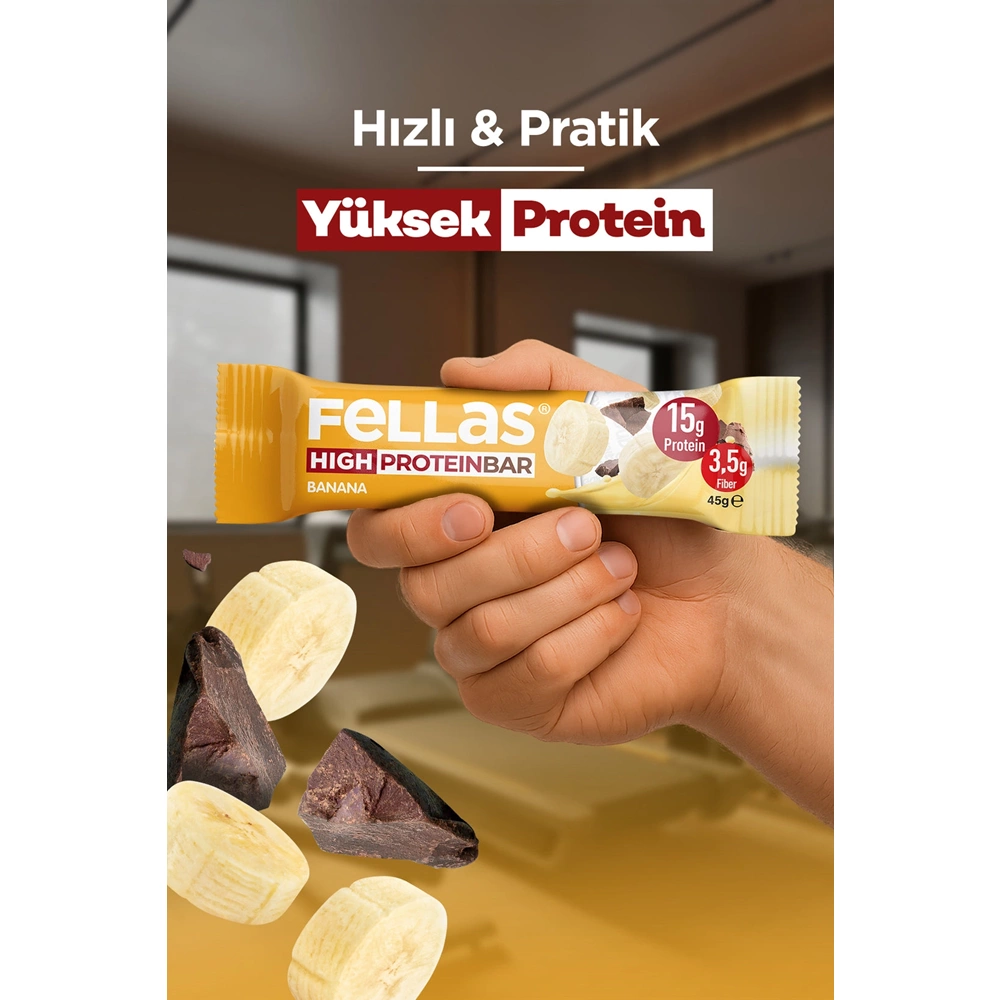 FELLAS YÜKSEK PROTEİN BAR - MUZ 45 G