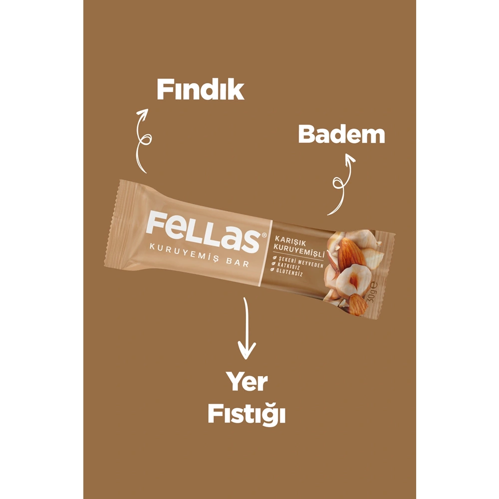 FELLAS KARIŞIK KURUYEMİŞLİ BAR 30 G