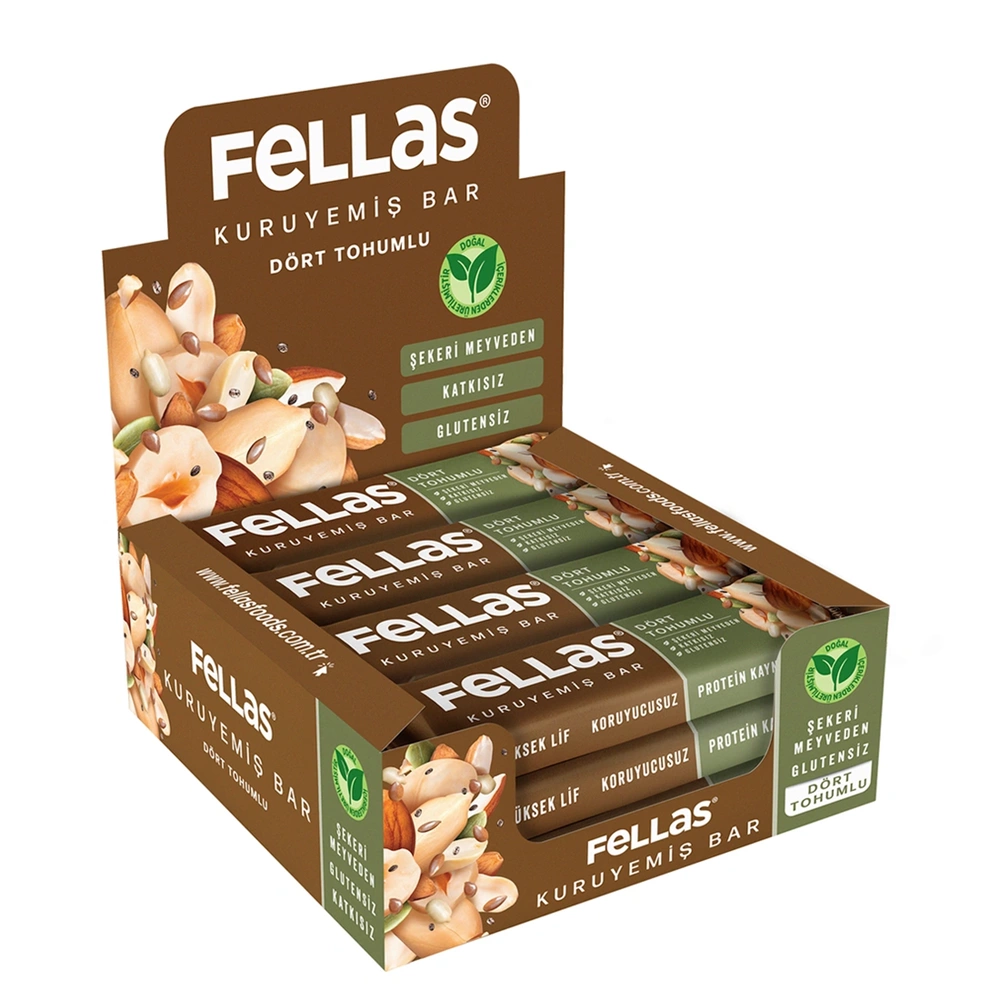 FELLAS DÖRT TOHUMLU KURUYEMİŞ BAR 30 G