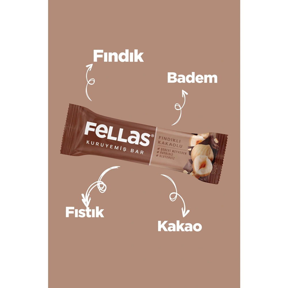 FELLAS FINDIKLI KAKAOLU KURUYEMİŞ BAR 30 G