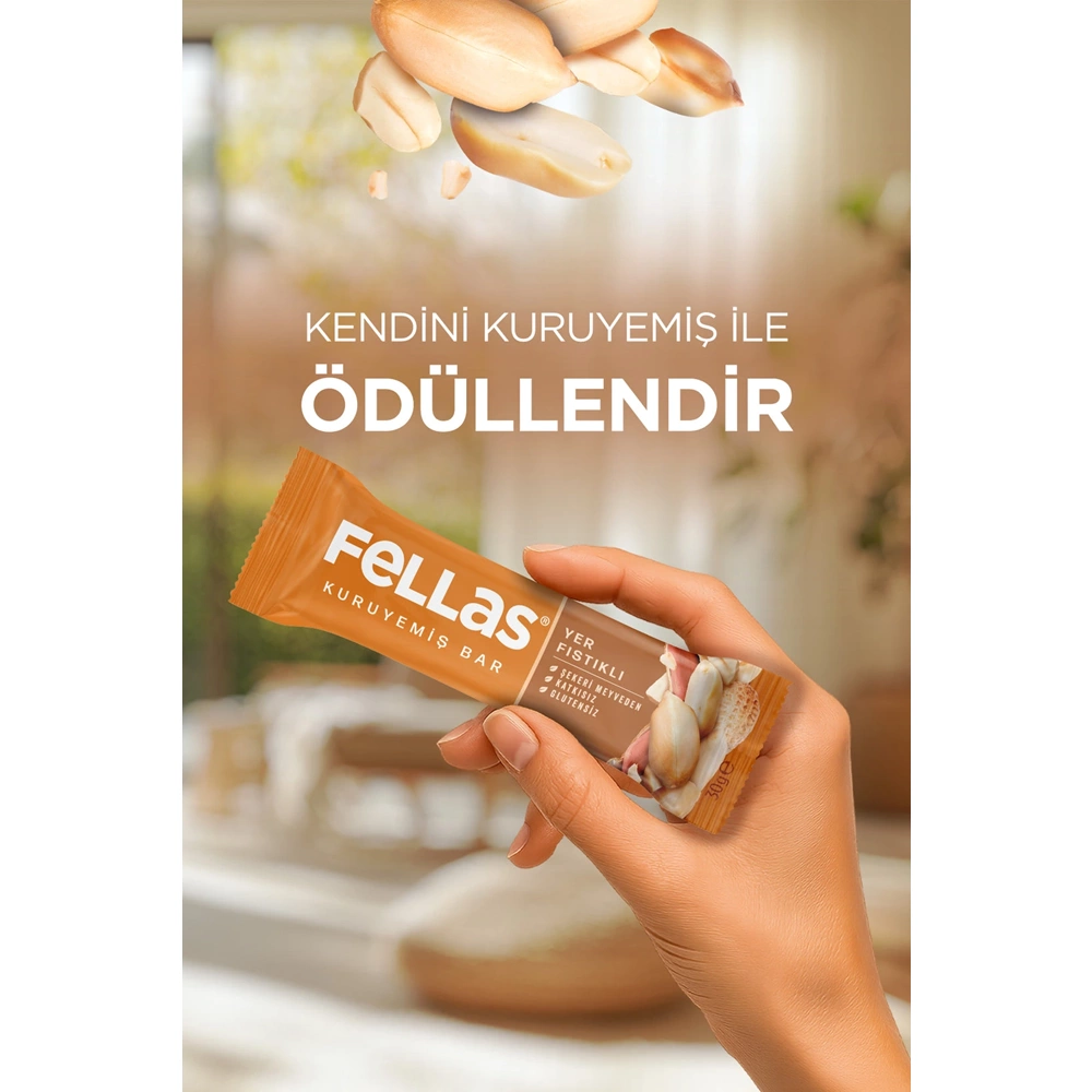 FELLAS YER FISTIKLI KURUYEMİŞ BAR 30 G