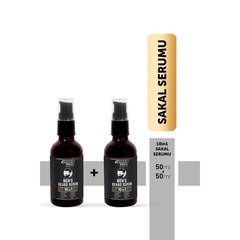 SOFTTO PLUS 10 IN 1 MEN'S SAKAL SERUMU 50 ML 2 ADET