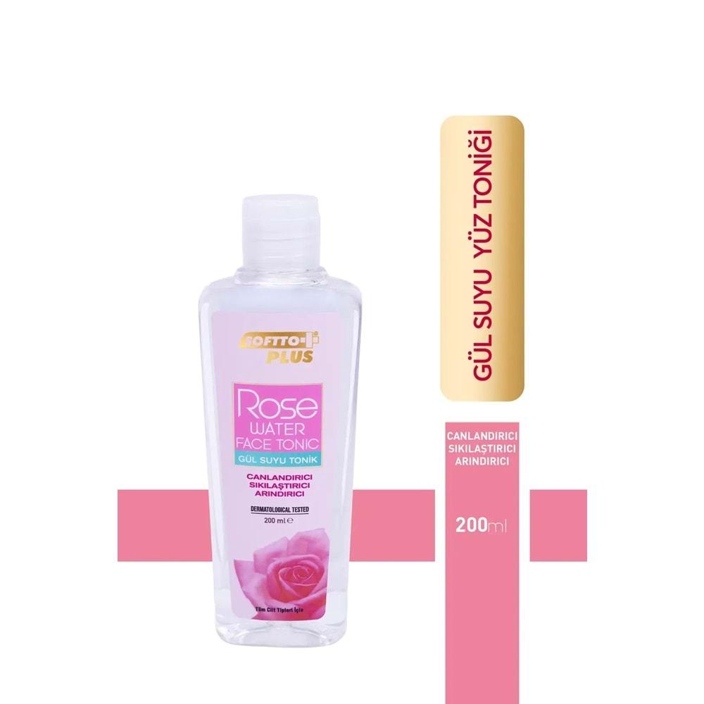 SOFTTO PLUS GÜL SUYU YÜZ TONİĞİ 200 ML
