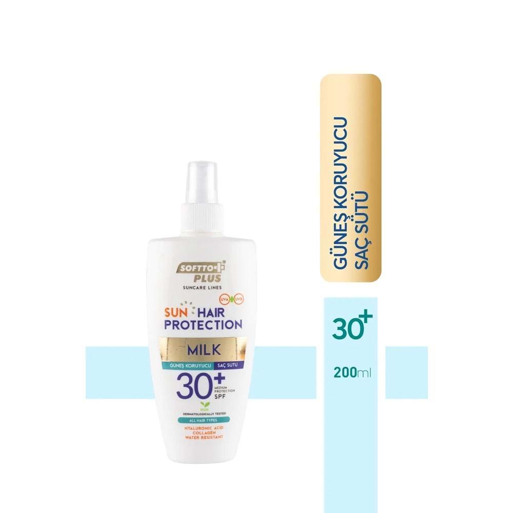 SOFTTO PLUS GÜNEŞ KORUYUCU SAÇ SÜTÜ SPF 30 200 ML