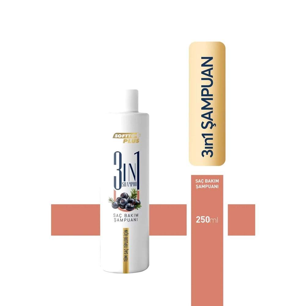 SOFTTO PLUS 3 IN 1 SAÇ BAKIM ŞAMPUANI 250 ML