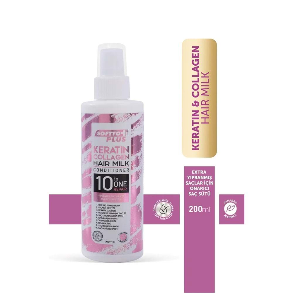 SOFTTO PLUS KERATİN & KOLAJEN SAÇ SÜTÜ 200 ML