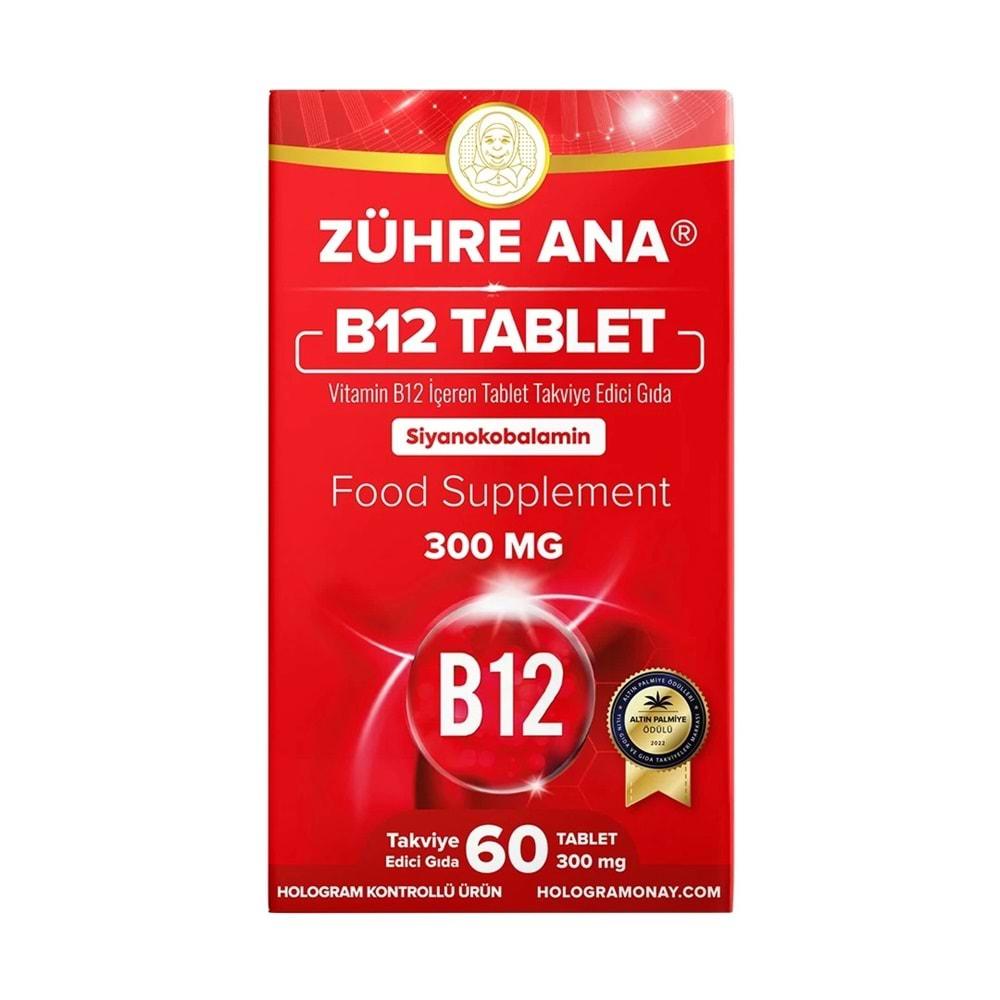 ZÜHRE ANA VİTAMİN B12 TABLET 300 MG / 60 TABLET