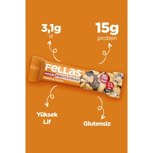 FELLAS YÜKSEK PROTEİN BAR - YER FISTIĞI VE KAKAO 45 G