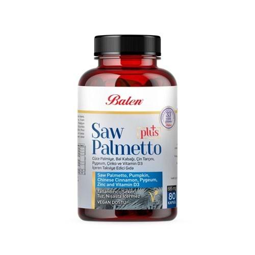 SAW PALMETTO PLUS CÜCE PALM.ÇİN.VİT D3 KAPSÜL 685 MG 80 KAPSÜL