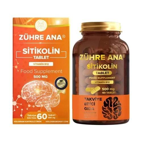 ZÜHRE ANA SİTİKOLİN TABLET 500 MG / 60 TABLET