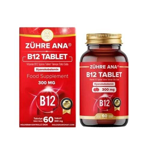 ZÜHRE ANA VİTAMİN B12 TABLET 300 MG / 60 TABLET